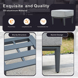 AUREL Aluminium Square Ottoman