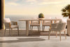 Asheville 7-Piece Outdoor Dining Set – Aluminum Dining Table with 6 Rope Chairs