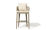 Asheville Outdoor Bar Chair – Aluminum Frame Bar Stool with Woven Rope Design & Fire-Resistant Cushion