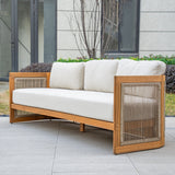 CAVEN Solid Wood Outdoor 3-Seater Sofa
