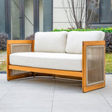 CAVEN Solid Wood Outdoor 2-Seater Sofa