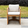 CAVEN Solid Wood Outdoor Dining Chair with Cushion