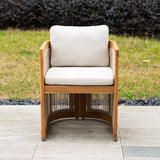 CAVEN Solid Wood Outdoor Dining Chair with Cushion