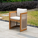 CAVEN Solid Wood Outdoor Dining Chair with Cushion
