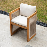 CAVEN Solid Wood Outdoor Dining Chair with Cushion