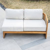 CAVEN Solid Wood Outdoor Left Arm Sofa with Adjustable Seat