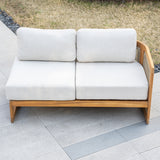 CAVEN Solid Wood Outdoor Left Arm Sofa with Adjustable Seat