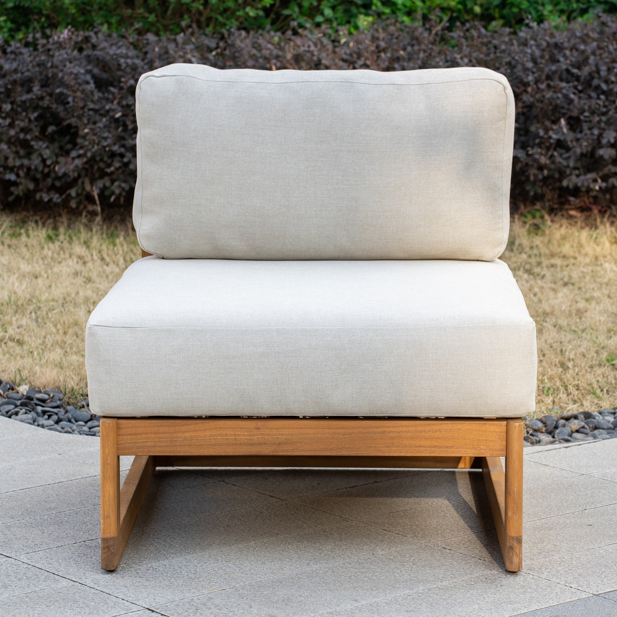 CAVEN Solid Wood Outdoor Middle Sofa Module
