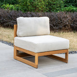 CAVEN Solid Wood Outdoor Middle Sofa Module