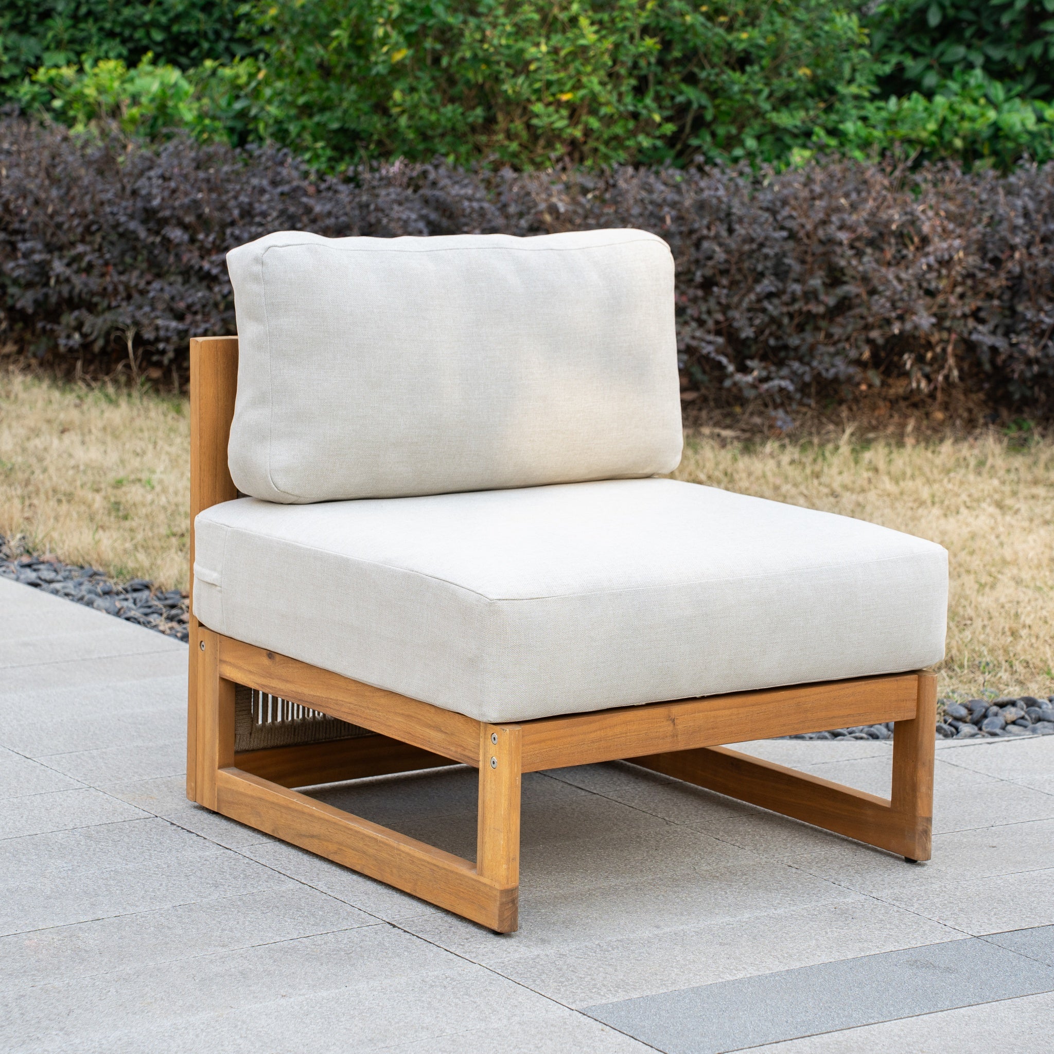 CAVEN Solid Wood Outdoor Middle Sofa Module