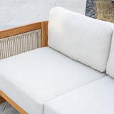 CAVEN Solid Wood Outdoor Right Arm Sofa with Adjustable Seat