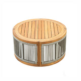 CAVEN Solid Wood Oval Outdoor Coffee Table