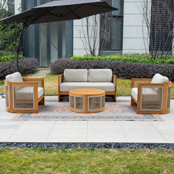 CAVEN 4-Seater Lounge Set with Armchairs