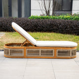 CAVEN Solid Wood Adjustable Sun Lounger