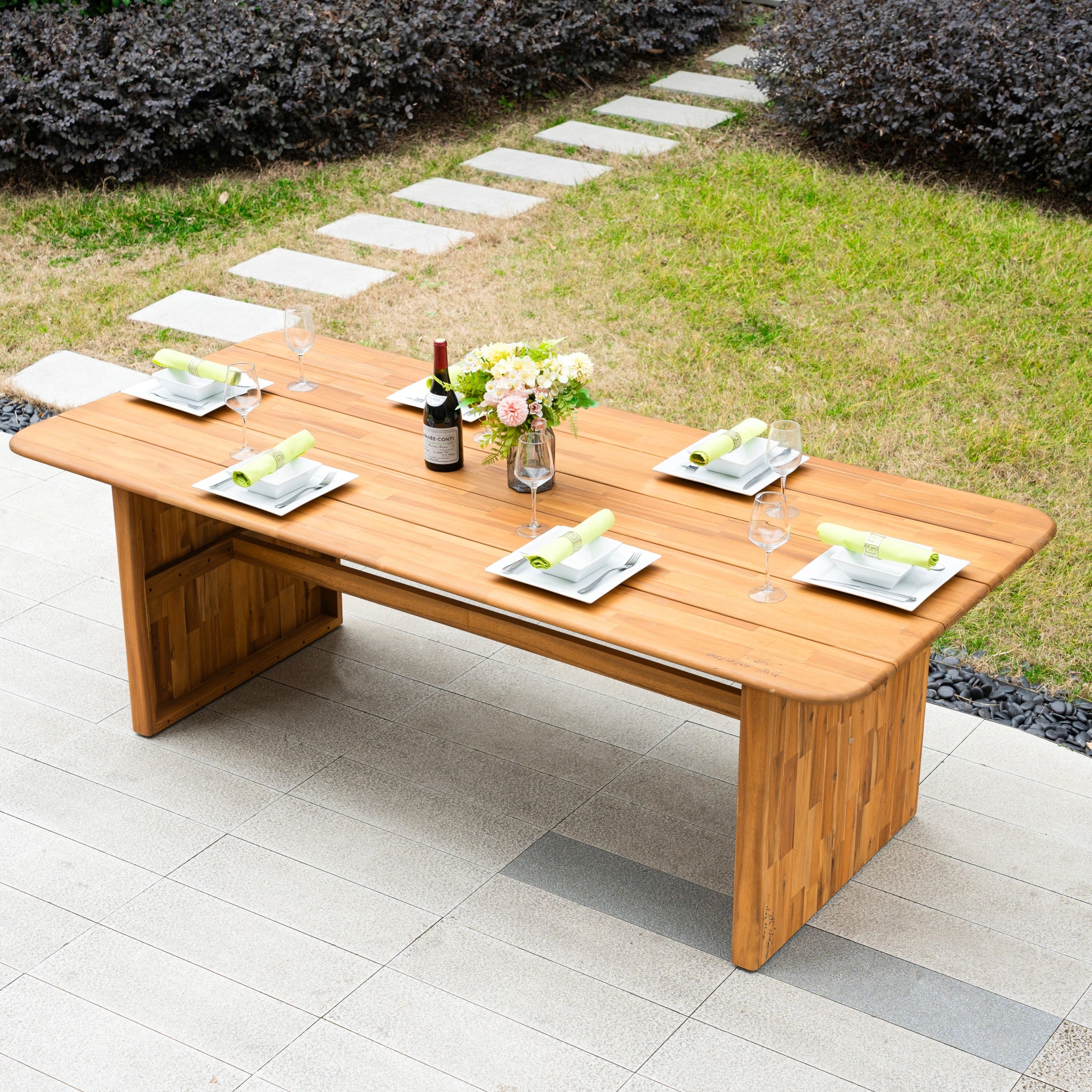 CAVEN Solid Wood Outdoor Dining Table – 2.2m