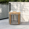 CAVEN Solid Wood Round Outdoor Side Table