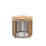CAVEN Solid Wood Round Outdoor Side Table