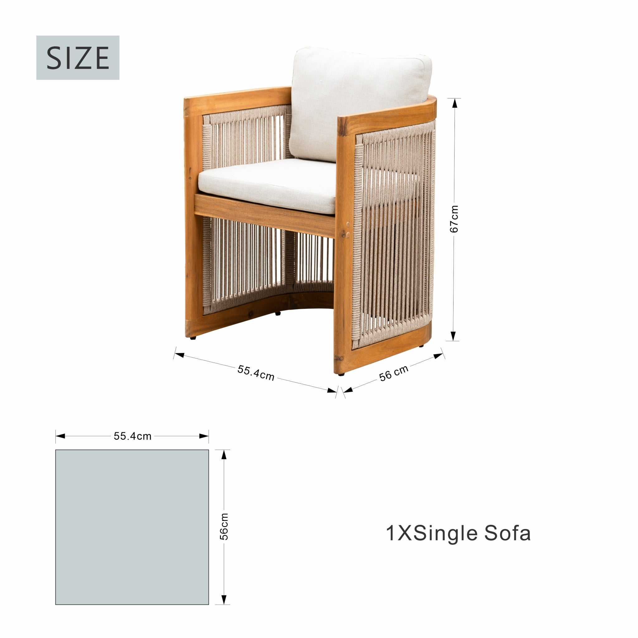 CAVEN Solid Wood Outdoor Dining Set with 2.2m Table & Chairs