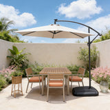 Cantilever Garden Parasol with Steel Frame – 8 Rib, Vented Canopy & Weighted Base