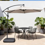Cantilever Garden Parasol with Steel Frame – 8 Rib, Vented Canopy & Weighted Base