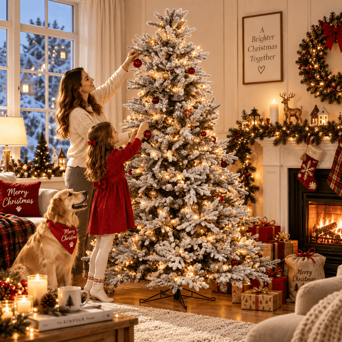 FIN Series Flocked PE & PVC Artificial Christmas Tree