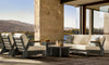 Hood 5-Piece Outdoor Sofa Set – Aluminum Patio Set with Fire-Resistant Cushions, Coffee Table & Side Table