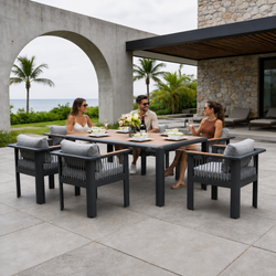 TALARA Aluminium Outdoor Dining Set (6-Seater)