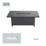 TALARA Outdoor Aluminium Gas Fire Pit Table – Powder-Coated Finish