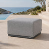 VAREL Aluminium Outdoor Ottoman with Removable Cushion