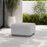 VAREL Aluminium Outdoor Ottoman with Removable Cushion