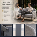 VELORA Aluminium Outdoor 3-Seater Sofa