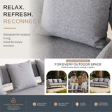 VELORA Aluminium Outdoor 3-Seater Sofa