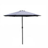 Outdoor Garden Parasol with Steel Pole – 8-Rib Canopy, Crank Handle & Vent