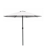 Outdoor Garden Parasol with Steel Pole – 8-Rib Canopy, Crank Handle & Vent