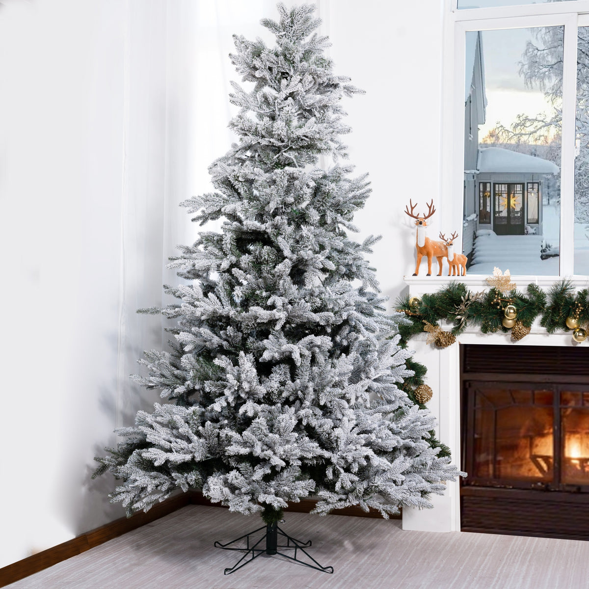 FIN Series Flocked PE & PVC Artificial Christmas Tree