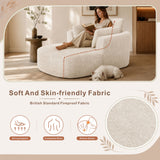 SOFTY Compressed Indoor Lounge Sofa Chair - Beige