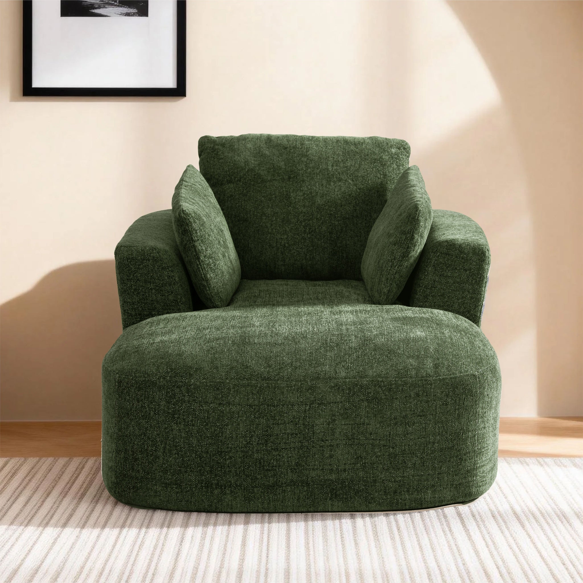 SOFTY Compressed Indoor Lounge Sofa Chair - Green