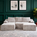 SOFTY Compressed Modular Sofa with Chaise & Ottoman