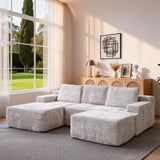 SOFTY Compressed Modular Sofa with Chaise & Ottoman