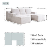 SOFTY Compressed Modular Sofa with Chaise & Ottoman