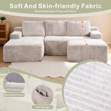 SOFTY Compressed Modular Sofa with Chaise & Ottoman