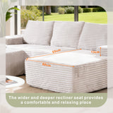 SOFTY Compressed Modular Sofa with Chaise & Ottoman