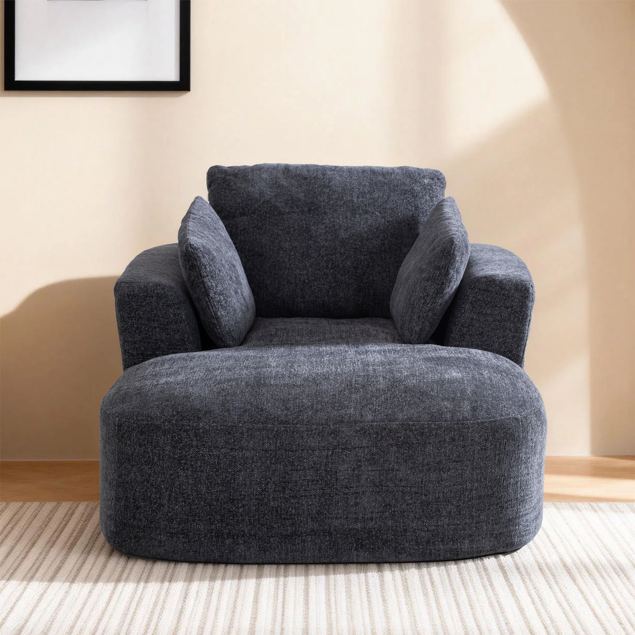 SOFTY Compressed Indoor Lounge Sofa Chair - Grey