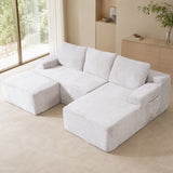 SOFTY Compressed Modular Sofa with Chaise & Ottoman
