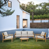 SOLARA 4-Piece Wood Outdoor Sofa Set – 5-Seater
