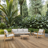 SOLARA 5-Piece Wood Outdoor Sofa Set – 5-Seater