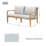 SOLARA Solid Wood 2-seater Sofa
