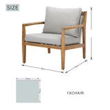 SOLARA Solid Wood Single Seater Sofa Set of 2