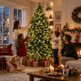 Snow-Dusted Green Artificial Christmas Tree