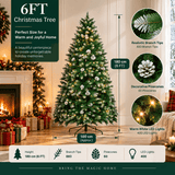 Snow-Dusted Green Artificial Christmas Tree